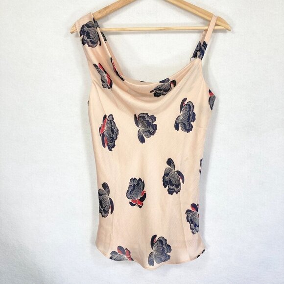 🔥 3/$15 🔥 1.State Asymmetrical Neck Camisole Tank Floral Slinky Coquette S - Picture 3 of 6